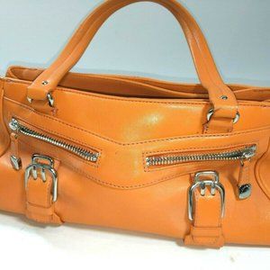 Cole Haan Alexa SP05 Salmon Peach Leather Handbag Satchel Hobo Shopper Purse EUC